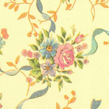 Flower Bouquets and Ribbons Floral Print Paper ~ Kartos Italy